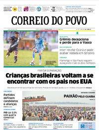 Capa do jornal Correio do Povo 23/07/2018