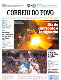 Capa do jornal Correio do Povo 24/10/2018