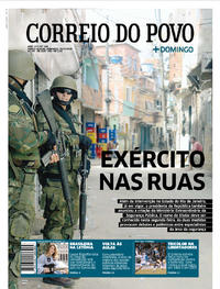 Capa do jornal Correio do Povo 25/02/2018