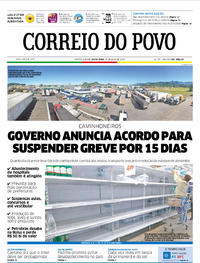 Capa do jornal Correio do Povo 25/05/2018