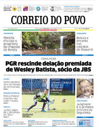 Capa do jornal Correio do Povo 27/02/2018