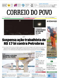 Capa do jornal Correio do Povo 28/07/2018