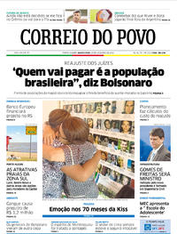 Capa do jornal Correio do Povo 28/11/2018