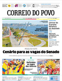 Capa do jornal Correio do Povo 29/06/2018
