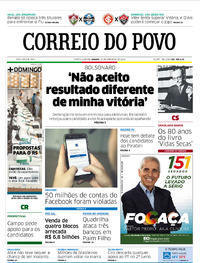 Capa do jornal Correio do Povo 29/09/2018