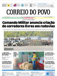 Capa do jornal Correio do Povo 30/05/2018