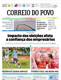 Capa do jornal Correio do Povo 30/07/2018