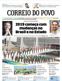 Capa do jornal Correio do Povo 31/12/2018