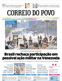 Capa do jornal Correio do Povo 01/05/2019