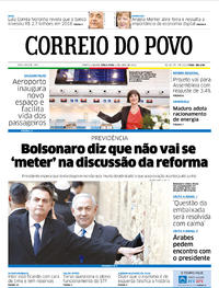 Capa do jornal Correio do Povo 02/04/2019