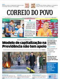 Capa do jornal Correio do Povo 03/04/2019