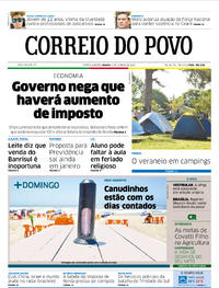 Capa do jornal Correio do Povo 05/01/2019