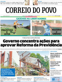 Capa do jornal Correio do Povo 06/03/2019