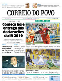 Capa do jornal Correio do Povo 07/03/2019