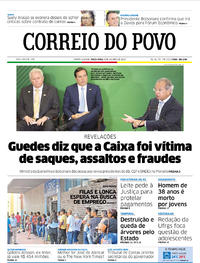 Capa do jornal Correio do Povo 08/01/2019