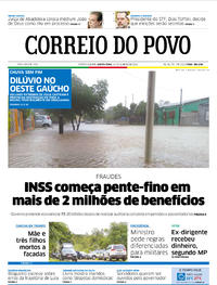 Capa do jornal Correio do Povo 10/01/2019