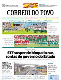Capa do jornal Correio do Povo 11/02/2019