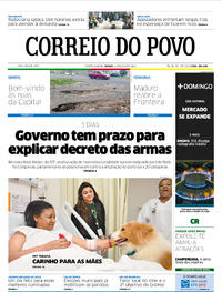 Capa do jornal Correio do Povo 11/05/2019