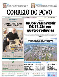 Capa do jornal Correio do Povo 12/01/2019