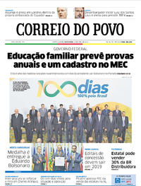 Capa do jornal Correio do Povo 12/04/2019