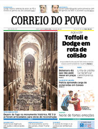 Capa do jornal Correio do Povo 17/04/2019