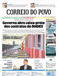 Capa do jornal Correio do Povo 19/01/2019