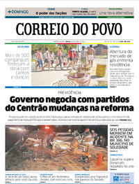 Capa do jornal Correio do Povo 20/04/2019