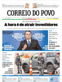 Capa do jornal Correio do Povo 23/01/2019