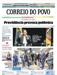 Capa do jornal Correio do Povo 23/03/2019