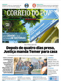Capa do jornal Correio do Povo 26/03/2019