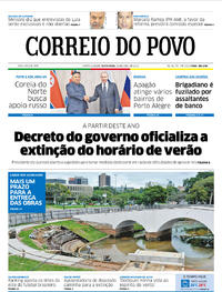 Capa do jornal Correio do Povo 26/04/2019