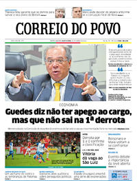 Capa do jornal Correio do Povo 28/03/2019