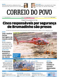 Capa do jornal Correio do Povo 30/01/2019