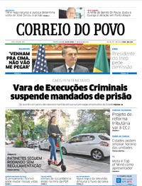 Capa do jornal Correio do Povo 17/05/2019