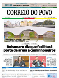 Capa do jornal Correio do Povo 01/06/2019