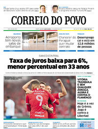 Capa do jornal Correio do Povo 01/08/2019