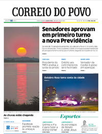 Capa do jornal Correio do Povo 02/10/2019