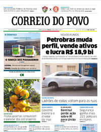 Capa do jornal Correio do Povo 03/08/2019