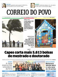 Capa do jornal Correio do Povo 03/09/2019