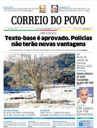 Capa do jornal Correio do Povo 05/07/2019