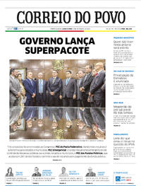 Capa do jornal Correio do Povo 06/11/2019