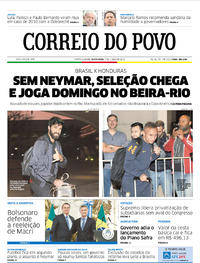 Capa do jornal Correio do Povo 07/06/2019