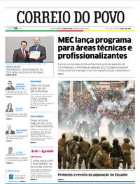 Capa do jornal Correio do Povo 09/10/2019