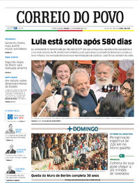 Capa do jornal Correio do Povo 09/11/2019