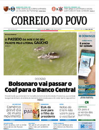 Capa do jornal Correio do Povo 10/08/2019