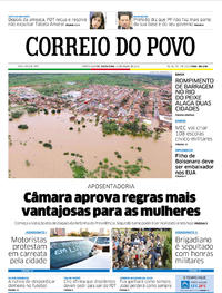 Capa do jornal Correio do Povo 12/07/2019