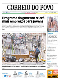 Capa do jornal Correio do Povo 12/11/2019