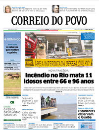 Capa do jornal Correio do Povo 14/09/2019