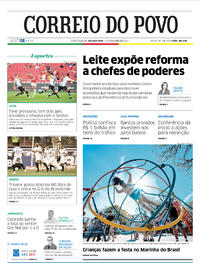 Capa do jornal Correio do Povo 14/10/2019