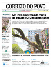 Capa do jornal Correio do Povo 14/12/2019